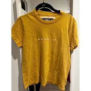 Mother Denim THE RISE & SHINE shirt yellow size S NWT